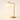 Brass ring table lamp with a single S-curve stem and white tapered shade, lamp on