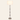 Nickel glass column floor lamp with white linen drum, lit, cream studio