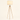 Natural Wood Three-Leg Floor Lamp lit cream studio packshot