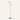 Gold two-globe tree floor lamp, unlit, same camera