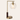 Three-quarter view of the L-neck globe table lamp, globe on