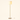 Three-quarter view of the marble wood floor lamp, lit, cream studio