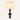 Three-quarter view of the stacked-disc table lamp with the shade on