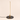 Three-quarter view of the slim vertical LED table lamp, lamp on