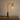 L-neck globe table lamp on a quiet desk, globe on