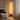 Brass Column Floor Lamp in living room corner