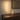 Slim vertical LED table lamp on a walnut console, lamp on