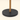 Wood Arc Floor Lamp matte black circular base closeup