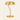 Gold pull-chain table lamp with 17 inch height and 12 inch width overlays, lamp off