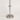 Close-up of the clear glass column and brushed nickel base