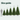 Size guide: 5 ft, 6 ft, 7 ft, 7.5 ft and 8 ft trees next to a 6 ft person
