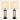Pair of farmhouse table lamps with cream linen drum shades and dark bronze lantern cages, both lamps on
