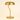 Gold metal dome table lamp with a pull chain, lamp on