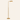 Slim Gold Floor Lamp lit cream studio packshot, trough shade