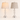 Pair of washed-white spindle table lamps, left lamp on and right lamp fully off