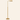 Slim Gold Floor Lamp unlit cream studio packshot, trough shade
