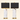 Pair of faux-marble table lamps, left lamp on and right lamp fully off
