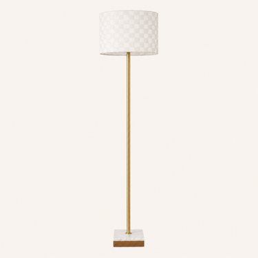 Marble wood floor lamp, unlit, same camera as ON packshot
