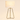 Three-quarter view of the marble tripod table lamp, shade on