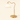 Three-quarter view of the brass ring table lamp with a single S-curve stem and white tapered shade, lamp on