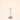 Three-quarter view of the nickel glass table lamp, shade on