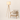 Natural Wood Three-Leg Floor Lamp scale beside chair