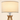 Natural Wood Three-Leg Floor Lamp cream drum and chrome neck closeup