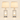 Cream studio packshot of both distressed white wood lantern table lamps lit, straight-on.