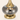 Close-up of the smoky mercury-glass orb and gold hardware