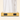 Close-up of the gold pedestal with dual USB-A and AC outlet, no hanging cord