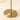 Close-up of the circular brushed-gold disc base, stem junction, and cord