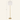 Gold tier floor lamp with 64 inch height and 18 inch shade width overlays, unlit