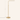 Brass pharmacy floor lamp with 63 inch height and 10 inch width overlays, unlit