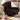 Coffee heated throw blanket draped over a sofa with its white reverse showing
