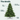 Tree details: full shape, hinged branches, unlit, metal stand