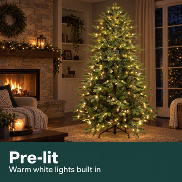 Pre-lit: warm white lights built in